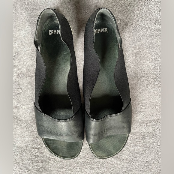 Camper Right Nina Sandals Womens 41 Black Leather Casual Lifestyle Slip On City - Picture 1 of 3